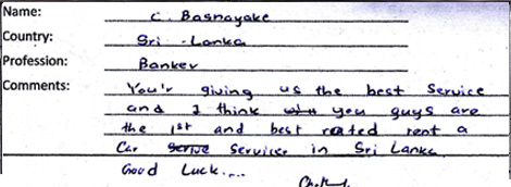 Rent a car sri lanka